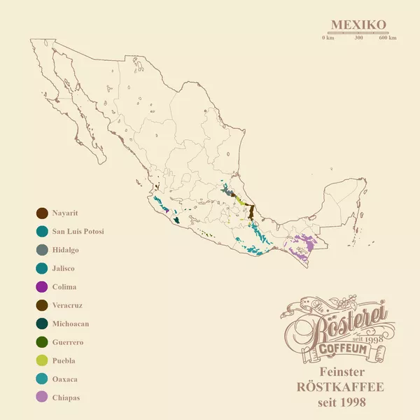 Landkarte Mexiko Las Chicharras School Projekt Landschaftsbild | Die Rösterei Coffeum Hamburg