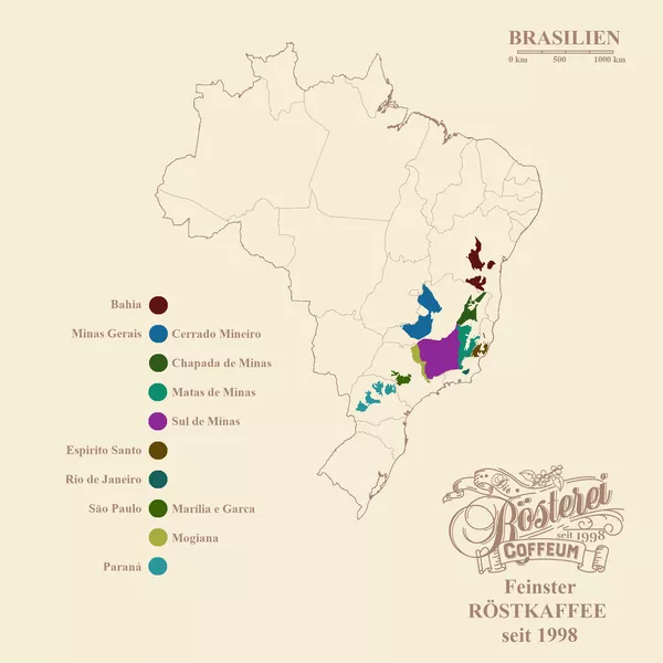 Landkarte Brasilien Santa Catarina Lot 6 Portrait | Die Rösterei Coffeum Hamburg