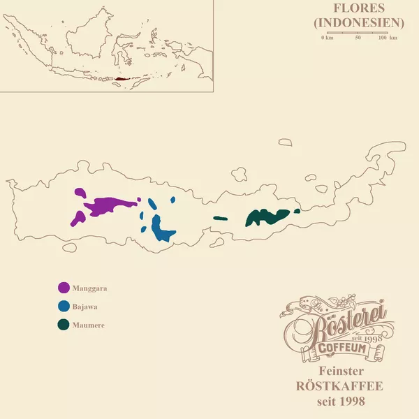 Landkarte Indonesien Sumatra Gajo Highland Portrait | Die Rösterei Coffeum Hamburg